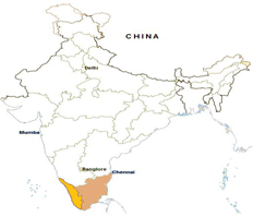 Tamilnadu & Kerala Map